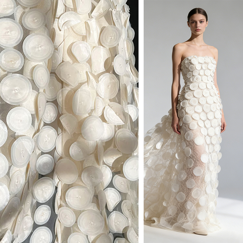 Crystal Mesh Fabric - Tela de gasa de malla con