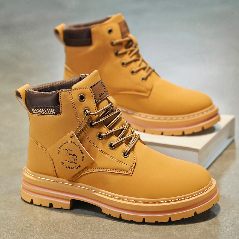 Guipure Lace Panel - Botas altas clásicas para hombre, botas