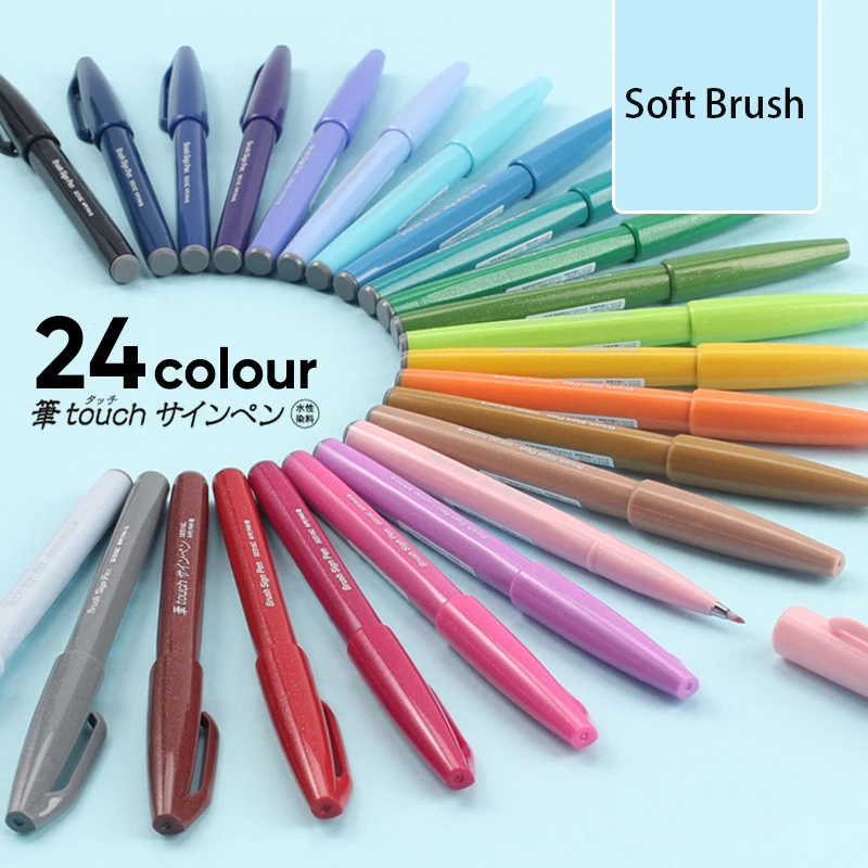 Pentel Pen Sign Pen - Bolígrafos con pincel táctil Pentel japonés,