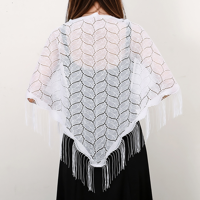 Tassel Fringe Trim - Bufanda Triangular con borlas elegantes, chales