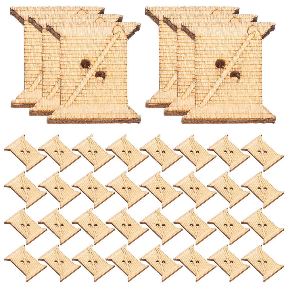 Embroidery Embellishments - 100 Piezas de Bobinas de Madera