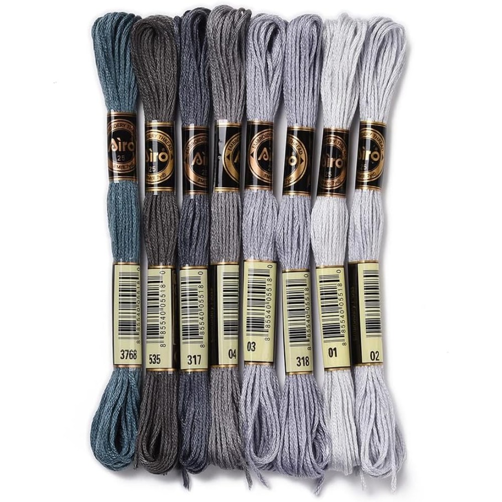 Embroidery Embellishments - 8 ovillos, 70 yardas, pulseras de
