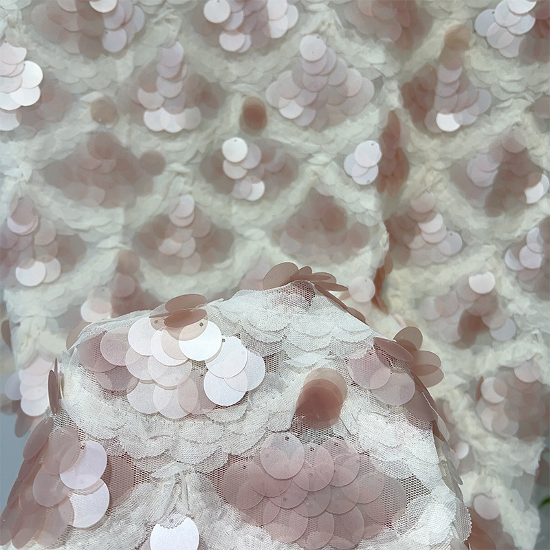 Crystal Mesh Fabric - Tela Base de malla, tela bordada