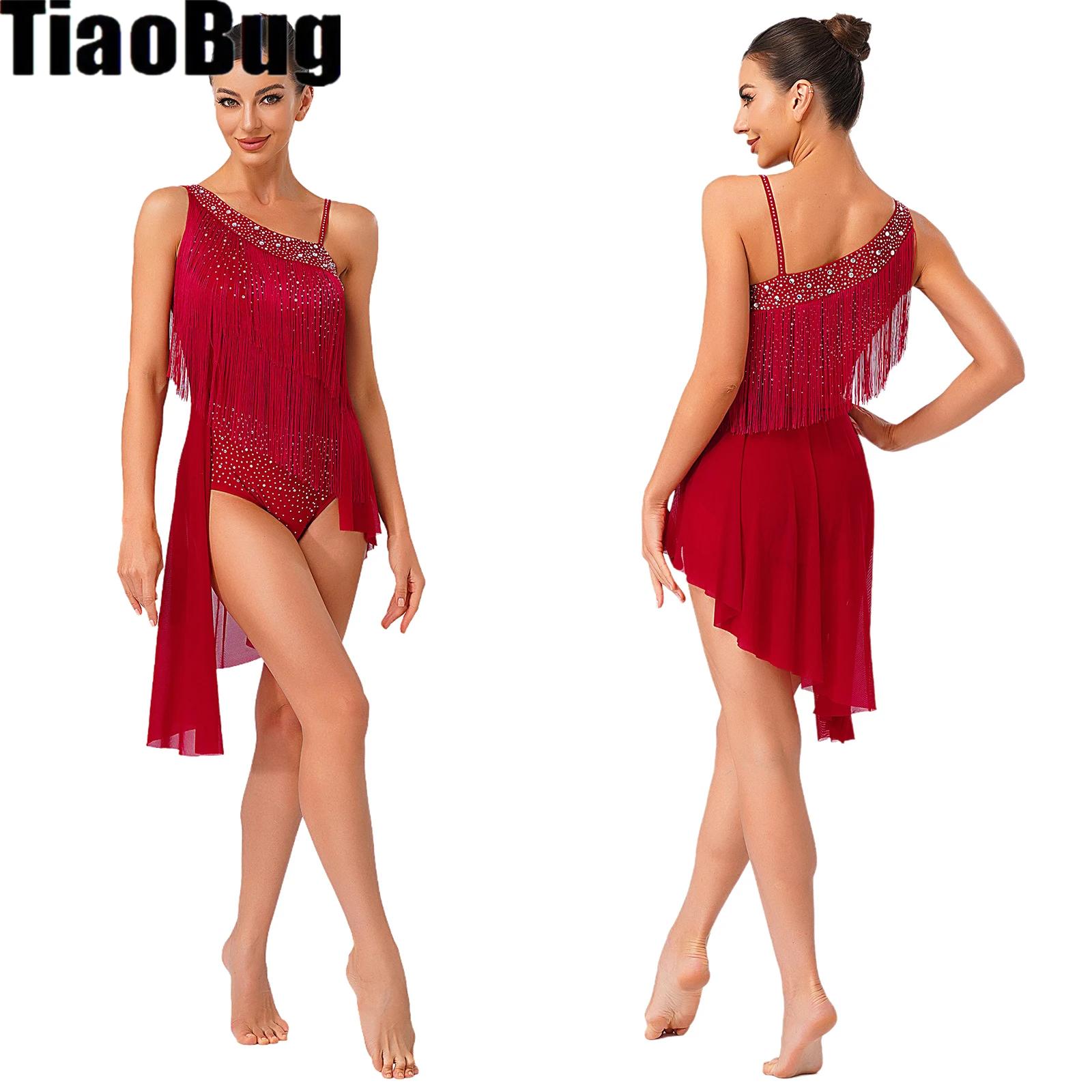 Rhinestone Banding Trim - Vestido de leotardo de baile latino
