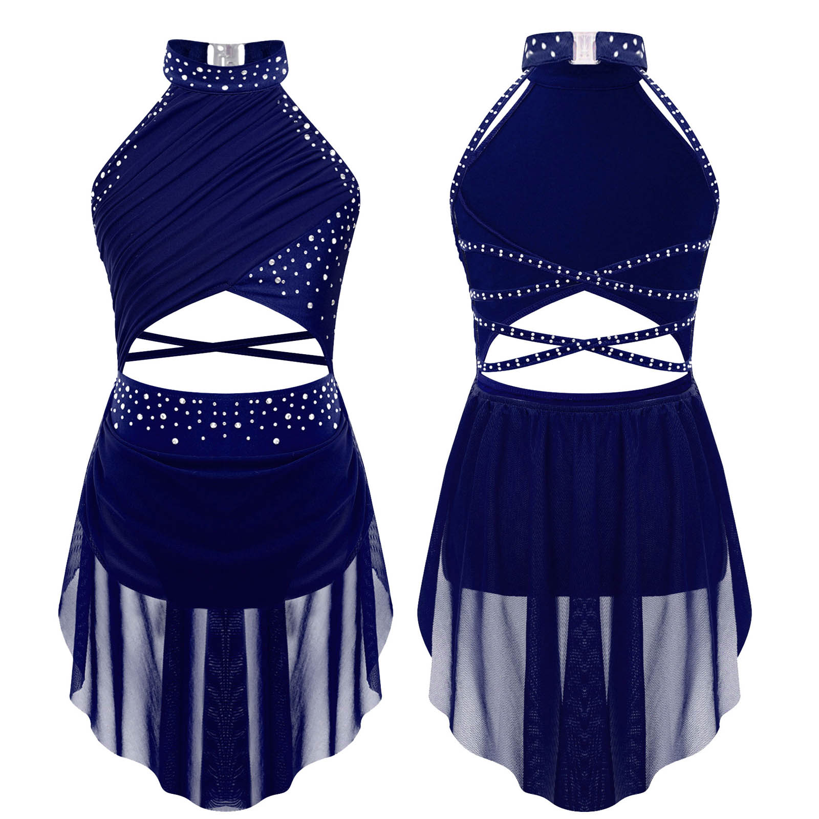 Vestido de leotardo de Ballet  - Rhinestone Banding Trim reseña y precio