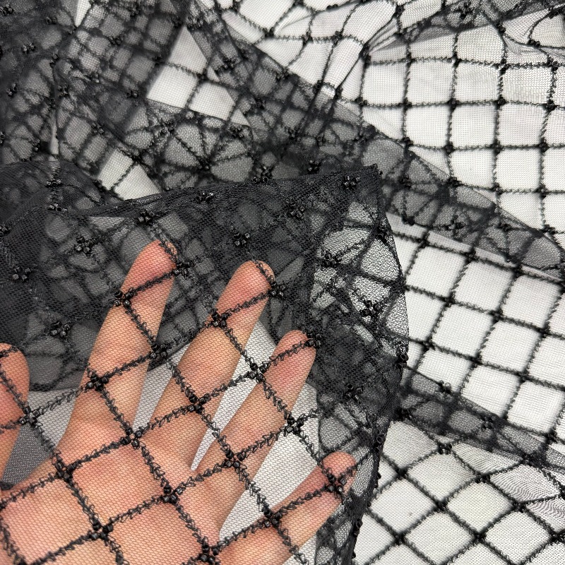 Tela de malla con lentejuelas  - Crystal Mesh Fabric reseña y precio