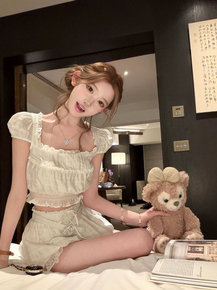 Conjunto de 2 Piezas Estilo Co - Elastic Lace Trim reseña y precio