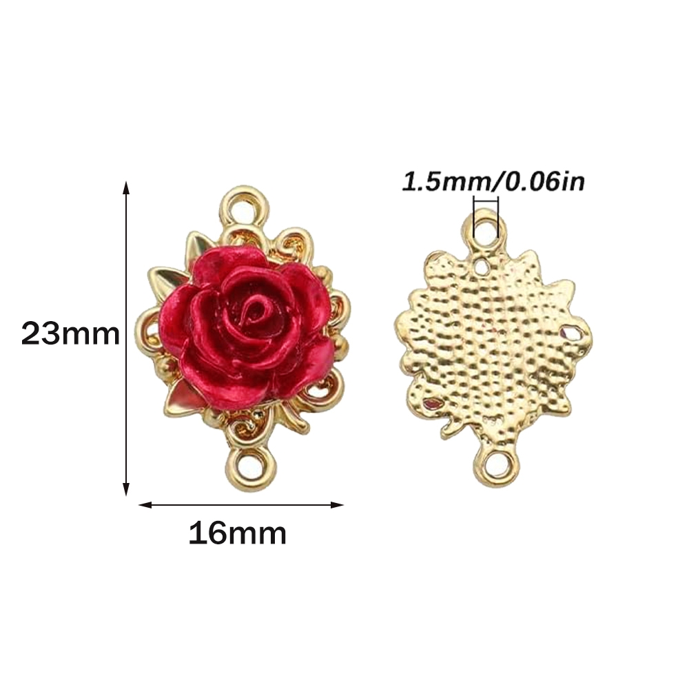 5/10 piezas de dijes de rosa 3 - Embellishment Crafts reseña y precio