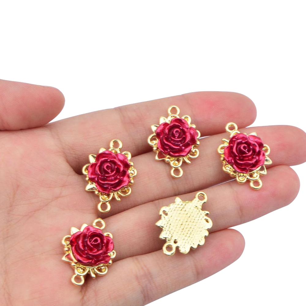 5/10 piezas de dijes de rosa 3 - Embellishment Crafts reseña y precio
