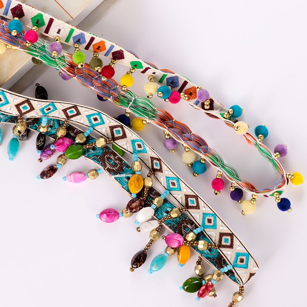 Adorno de encaje con borlas bo - Tassel Fringe Trim reseña y precio