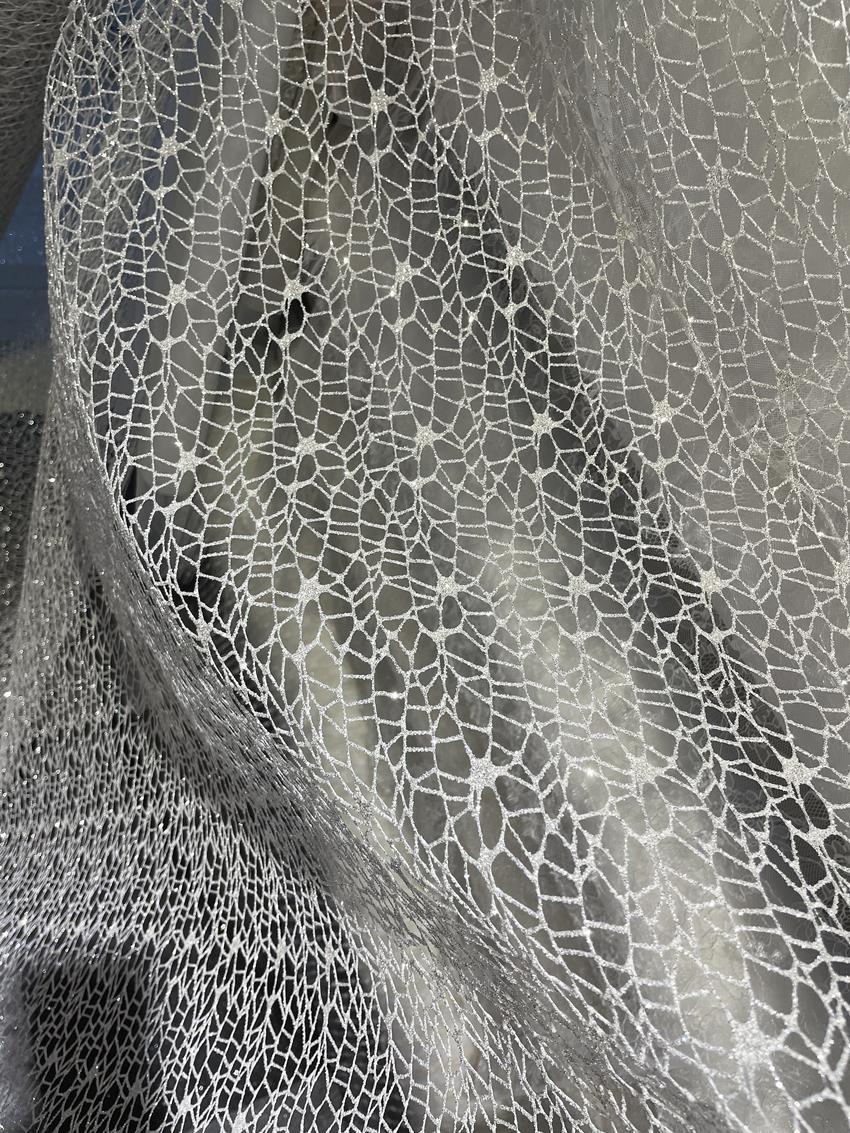 Textura de malla Irregular bri - Crystal Mesh Fabric reseña y precio