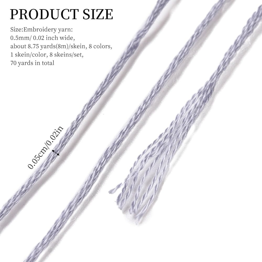 8 ovillos, 70 yardas, pulseras - Embroidery Embellishments reseña y precio