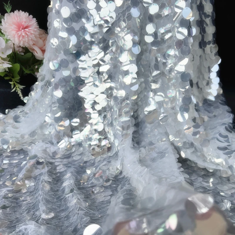 Tela de lentejuelas de cristal - Crystal Mesh Fabric reseña y precio