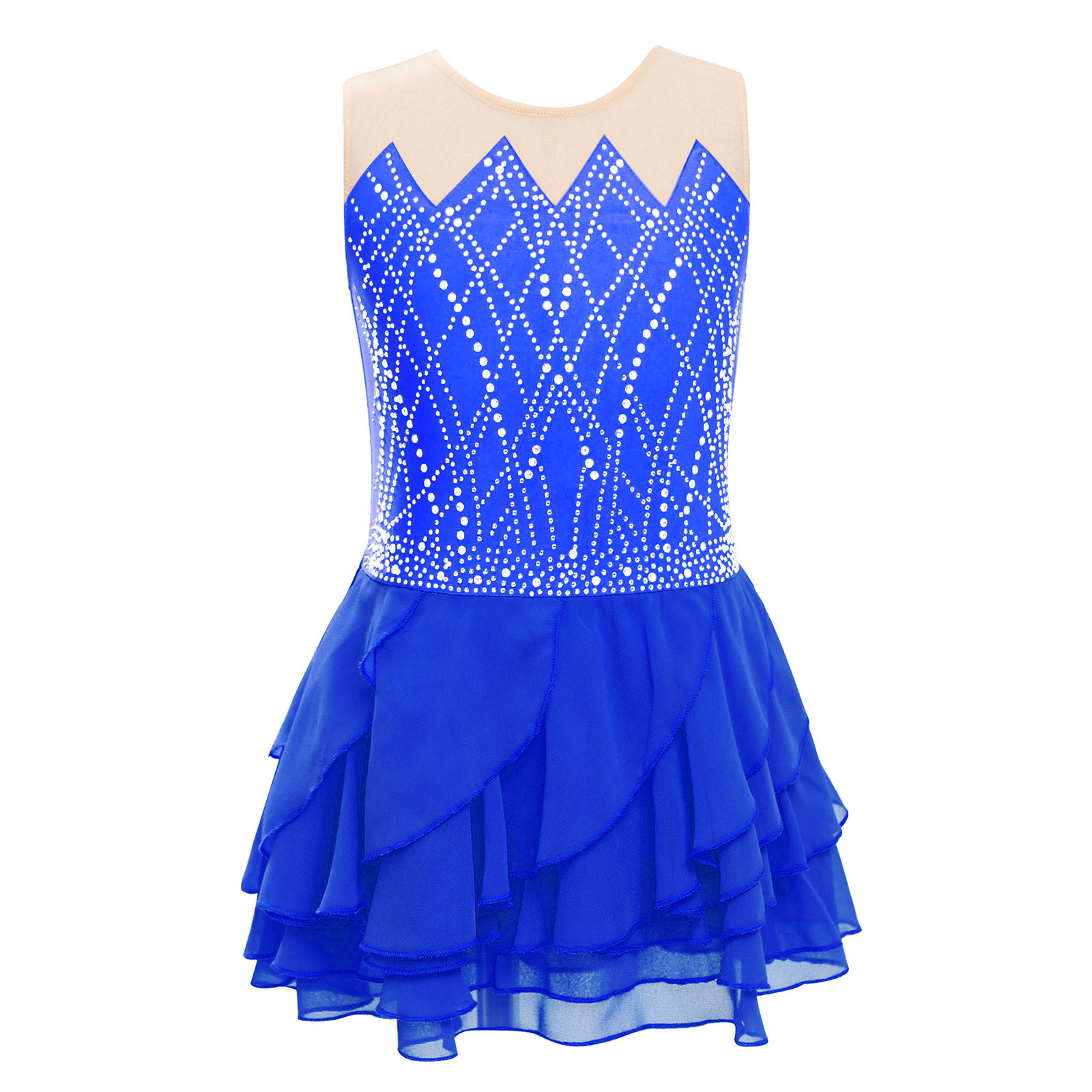 Vestido de patinaje artístico  - Rhinestone Banding Trim reseña y precio