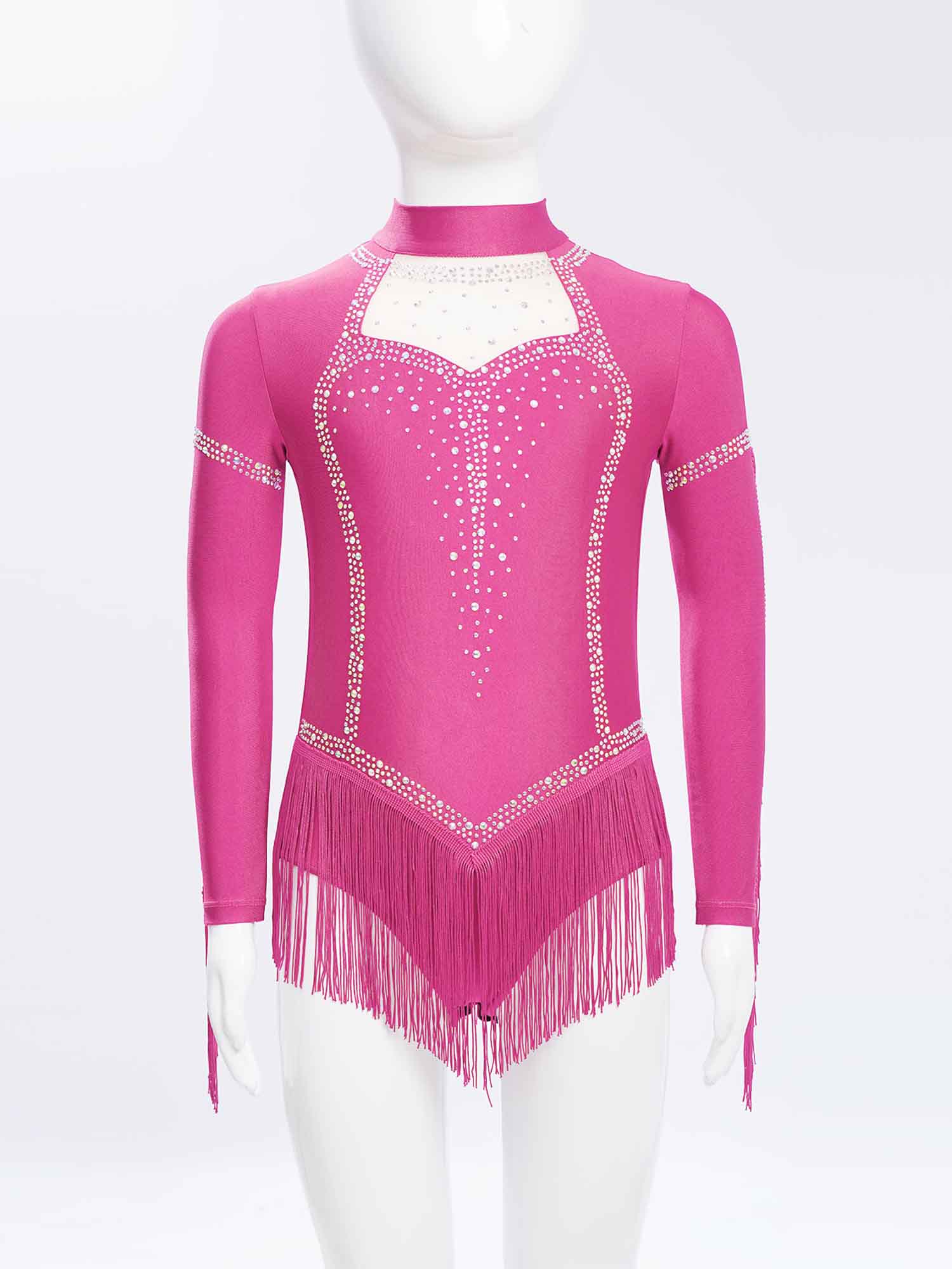 Body de baile latino con fleco - Rhinestone Banding Trim reseña y precio