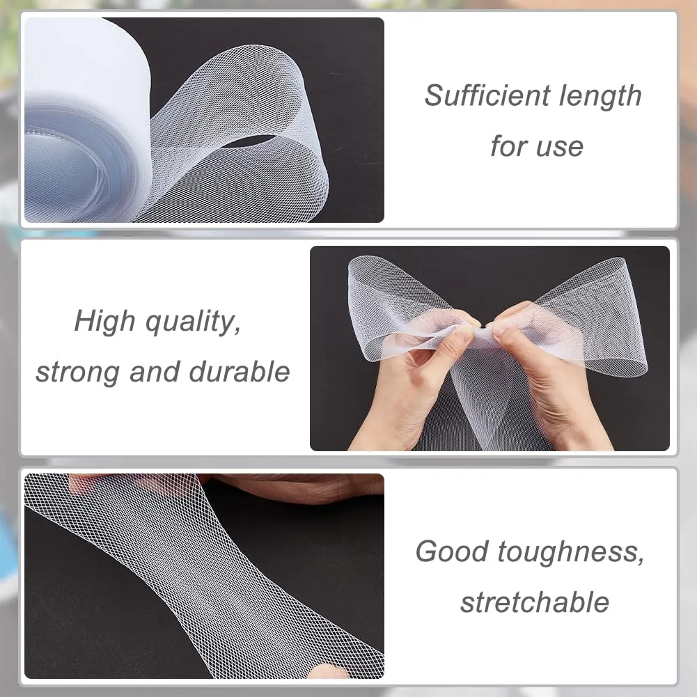 1-10cm plano liso duro crin tr - Crystal Mesh Fabric reseña y precio