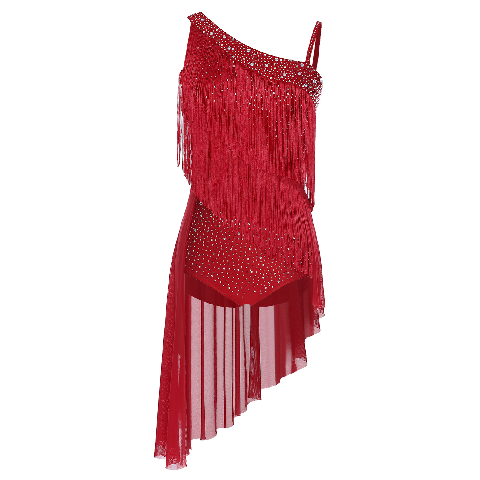 Vestido de leotardo de baile l - Rhinestone Banding Trim reseña y precio